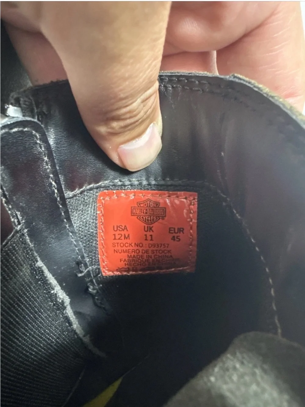 Harley-Davidson  Leather Buckle Ankle Boots Side Zipper